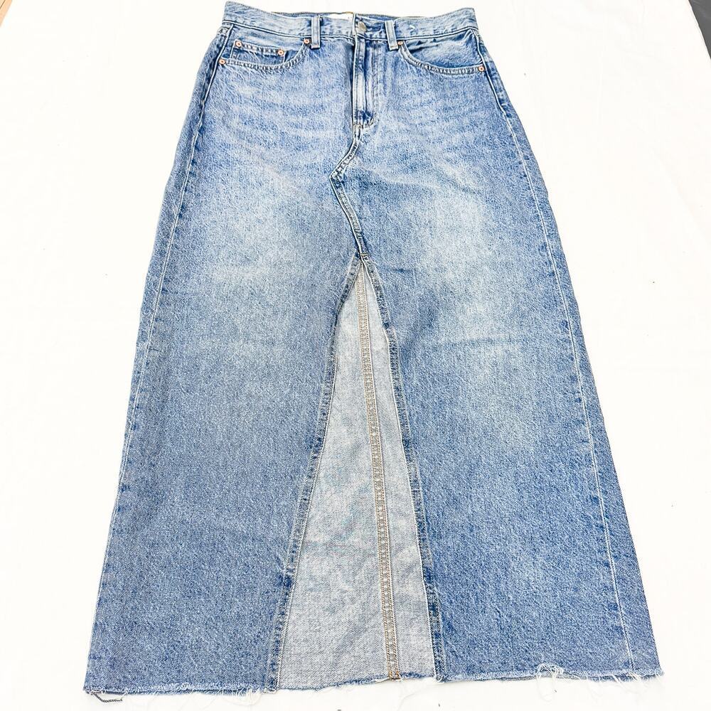Denim Forum The '90s Vintage Maxi Jean Skirt Medium Wash Size 28